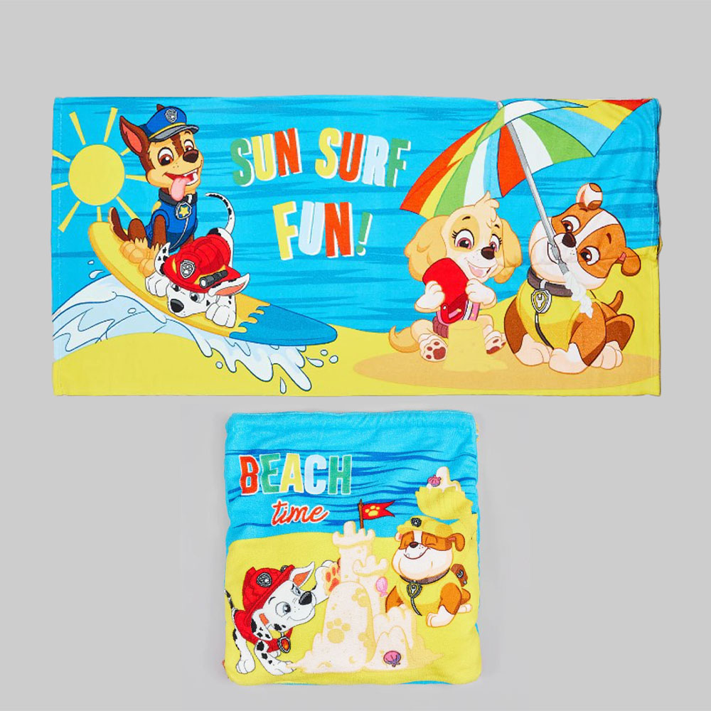 Fully Licensed Paw Patrol Fold-Out Towel Backpack - Image 3